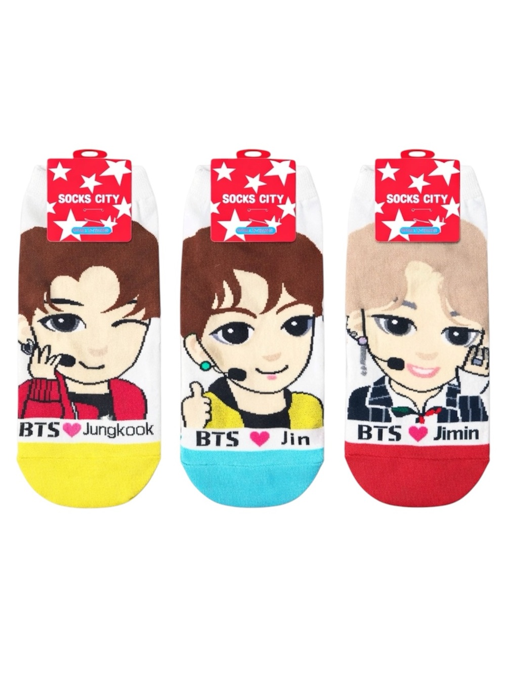 BTS SOCKS JUNG KOOK, JIN, JIMIN - BNWT